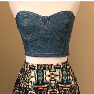 F21 Denim Bustier